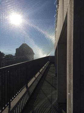 Pose d'un filet de 66 m² en câble inox tressé