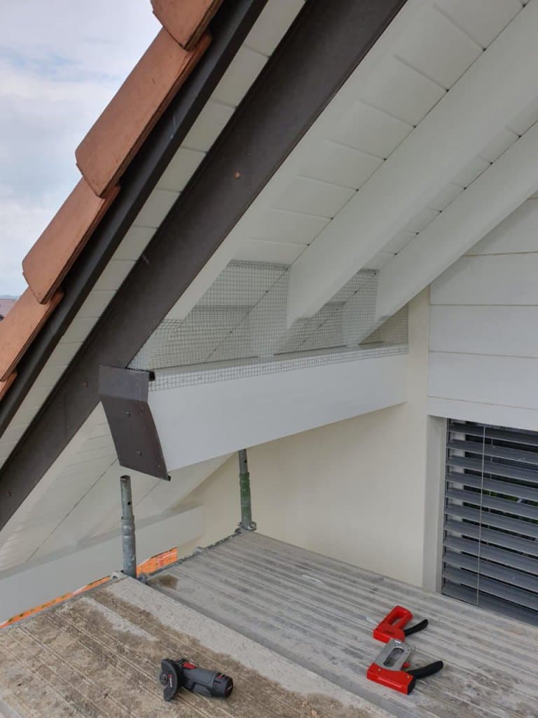 Protection de chevrons par pose de grillages